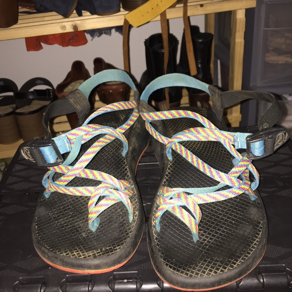 Rainbow Double Strap Chacos Women’s Size 8